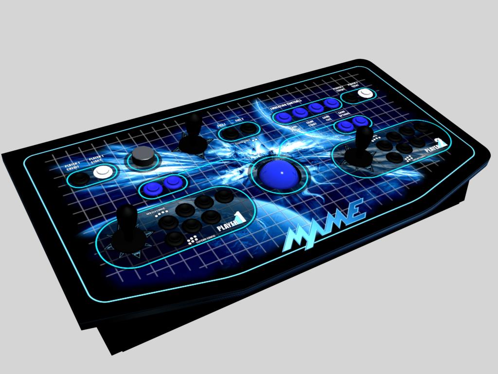 2 player arcade control panel layout